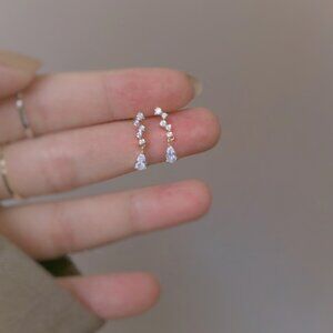 Dainty Crystal Drop Earrings
